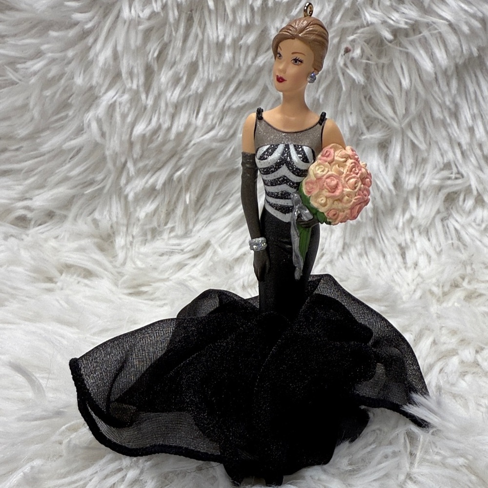 Barbie 40 years of Fashion Black Commemorative Base Christmas Ornament
